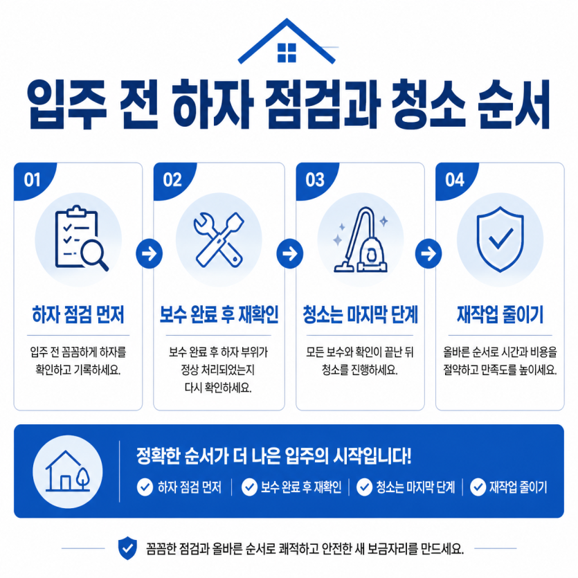 하자점검 후 청소 순서 한눈에 정리